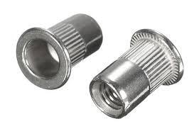 6-1.00MM ROUND LARGE FLANGE KNURLED STEEL